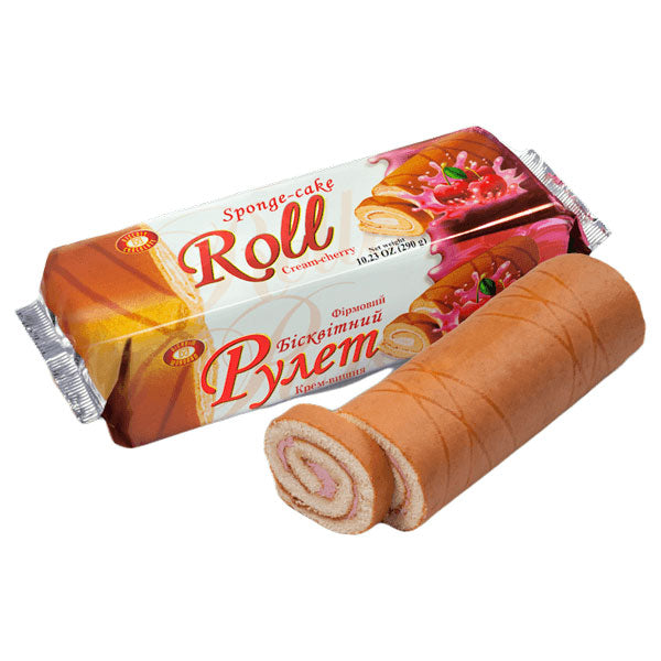 Бисквитные рулеты со сливками и вишней – 10,23 унции (290 г)